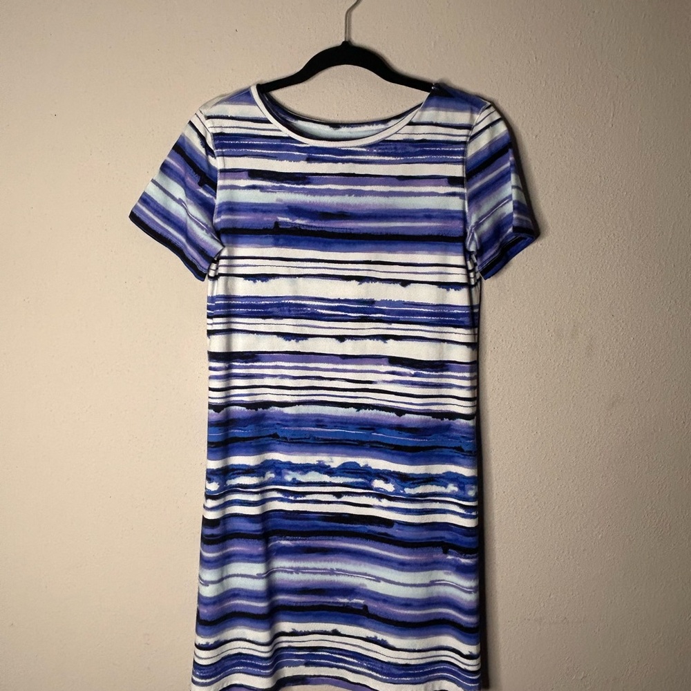 Tyler Boe Alysa T-Shirt Dress Small Tie Dye Stripe NWT
